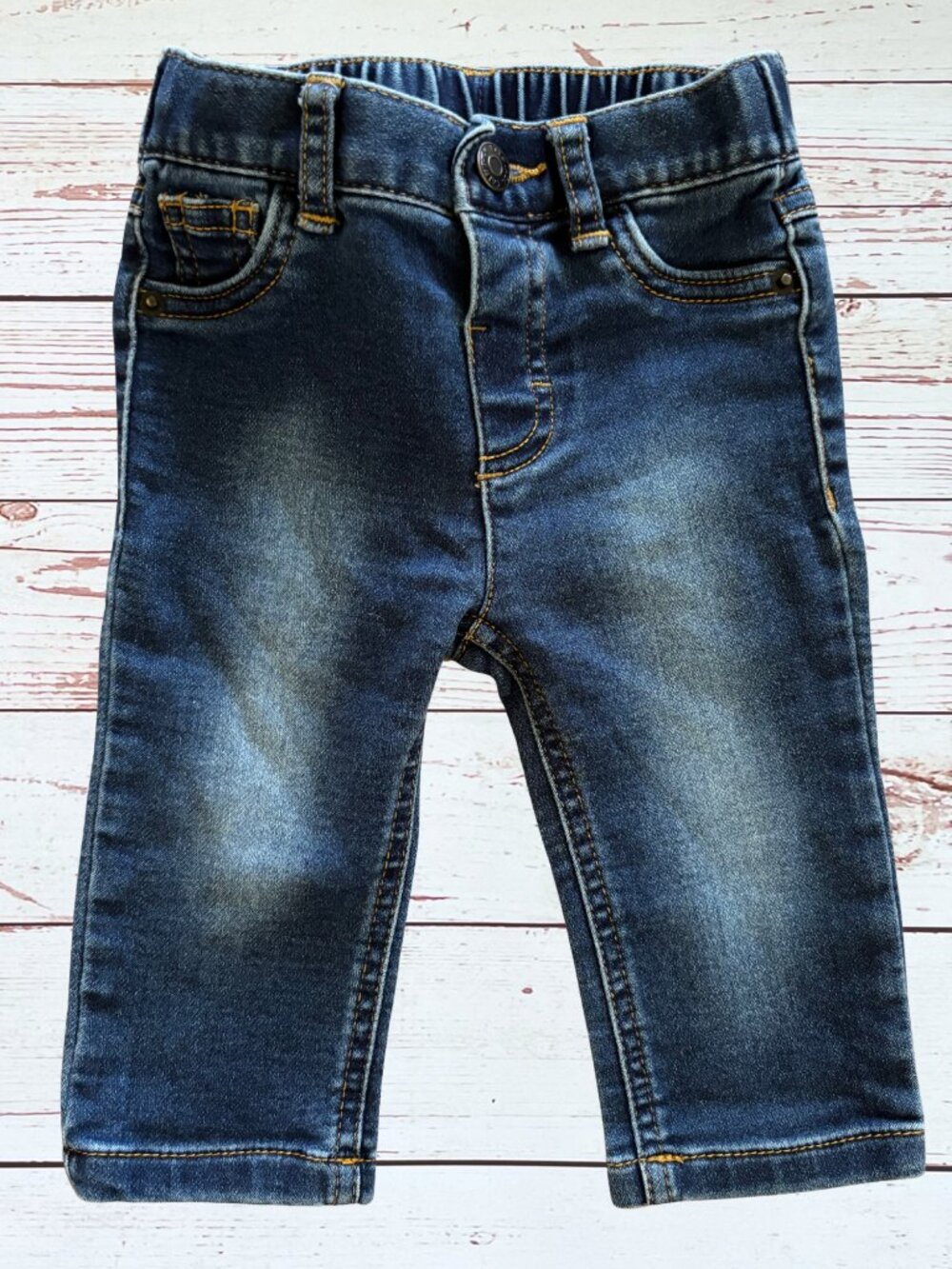 Cat & Jack Baby Boy Jeans 3-6M | Dark Wash Denim Pants Toddler Baby Clothes